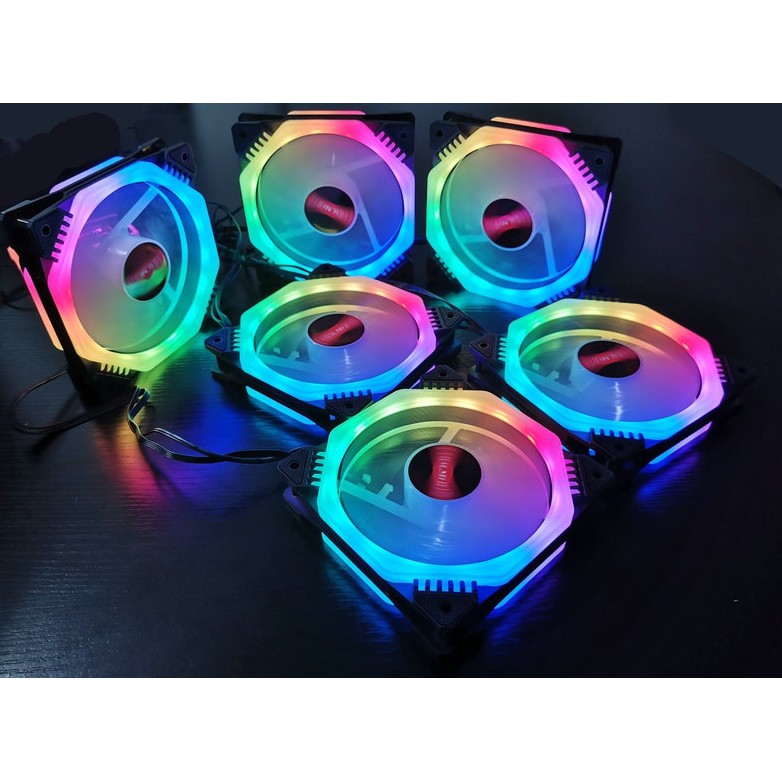 Quạt Tản Nhiệt, Fan Case Coolmoon V9 Led RGB 16 Triệu Màu, 366 Hiệu Ứng