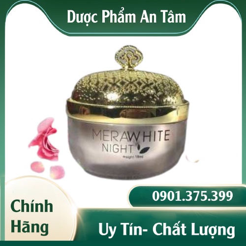 Kem dưỡng trắng da ban đêm MeraWhite Night - Mờ nám - Tàn nhang - Chống lão hóa 18ml