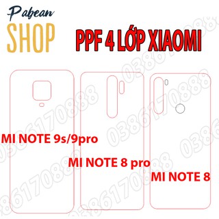 Dán lưng ppf 4 lớp chống va đập cho xiaomi minote 9s/9pro/ minote 8/8pro