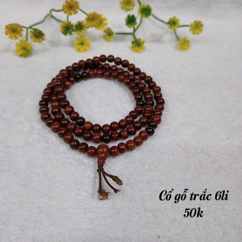 Chuỗi 108 hạt gỗ trắc