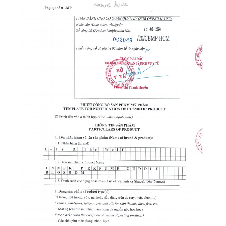 Nước hoa vùng kín nữ Cuddle Blossom Eau De Parfum lưu hương lâu chai lăn 5ml - LOLI & THE WOLF | Thế Giới Skin Care