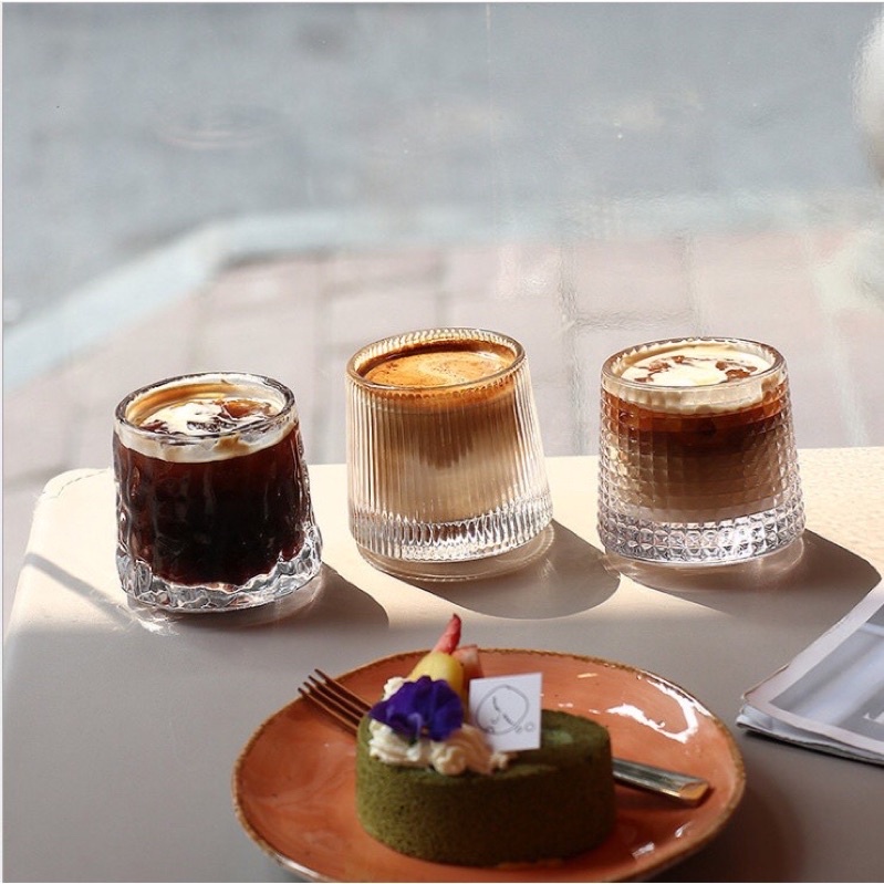 Cốc thuỷ tinh decor uống cafe, chụp ảnh sống ảo, uống trà