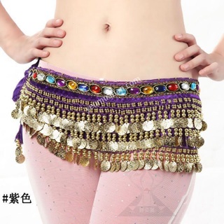 Belt nhung ngang nhiều màu belly dance múa bụng