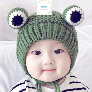 Mũ Len Cho Bé Trai Và Bé Gái Nón Len Con Ếch Thời Trang Hàn Quốc Cute
