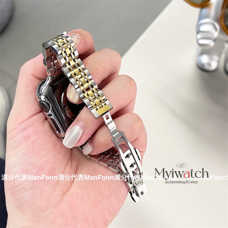 Dây Đeo Inox Cho Đồng Hồ Thông Minh iwatch 8 7 6 5 SE 40mm 44mm 2 3 38mm 42mm 8 7 41mm 45mm
