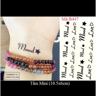 Xăm dán Tattoo chữ B447