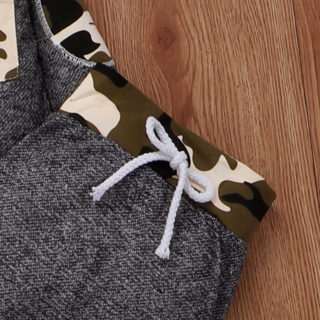 Set áo hoodie dài tay + quần dài họa tiết rằn ri sành điệu cho trẻ sơ sinh