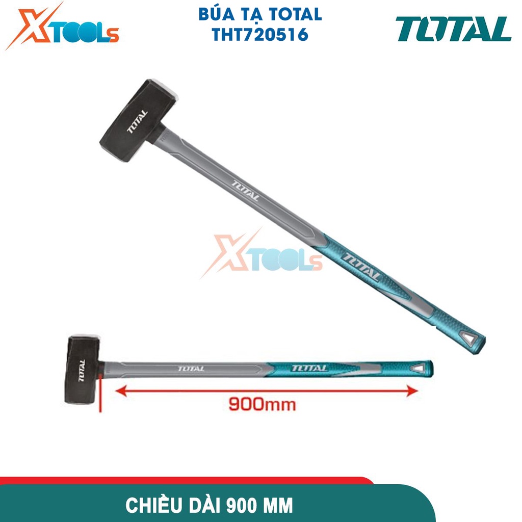 Búa tạ 5kg Total THT720516, đầu búa chất liệu thép carbon 45#, chịu nhiệt, Chiều dài cán búa 900mm [CHÍNH HÃNG][XTOOLS]