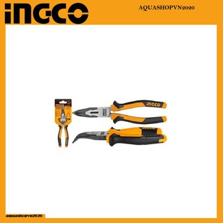 6"/160mm Kềm mũi nhọn mỏ cong Ingco HBNP28168