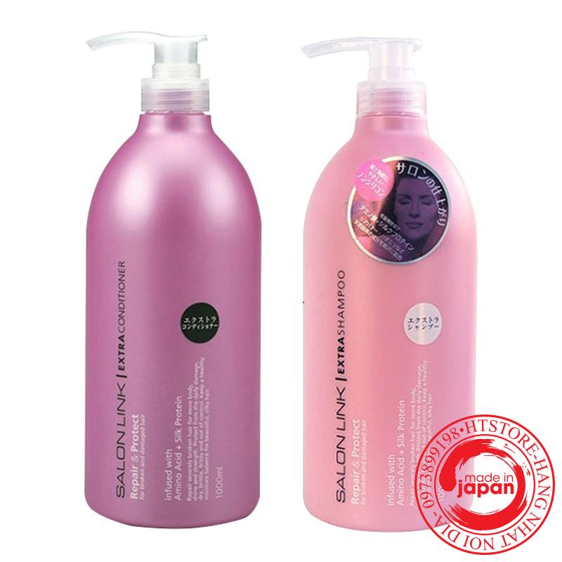 Cặp dầu gội + xả Salon Link Extra 1000ml - Nhật Bản