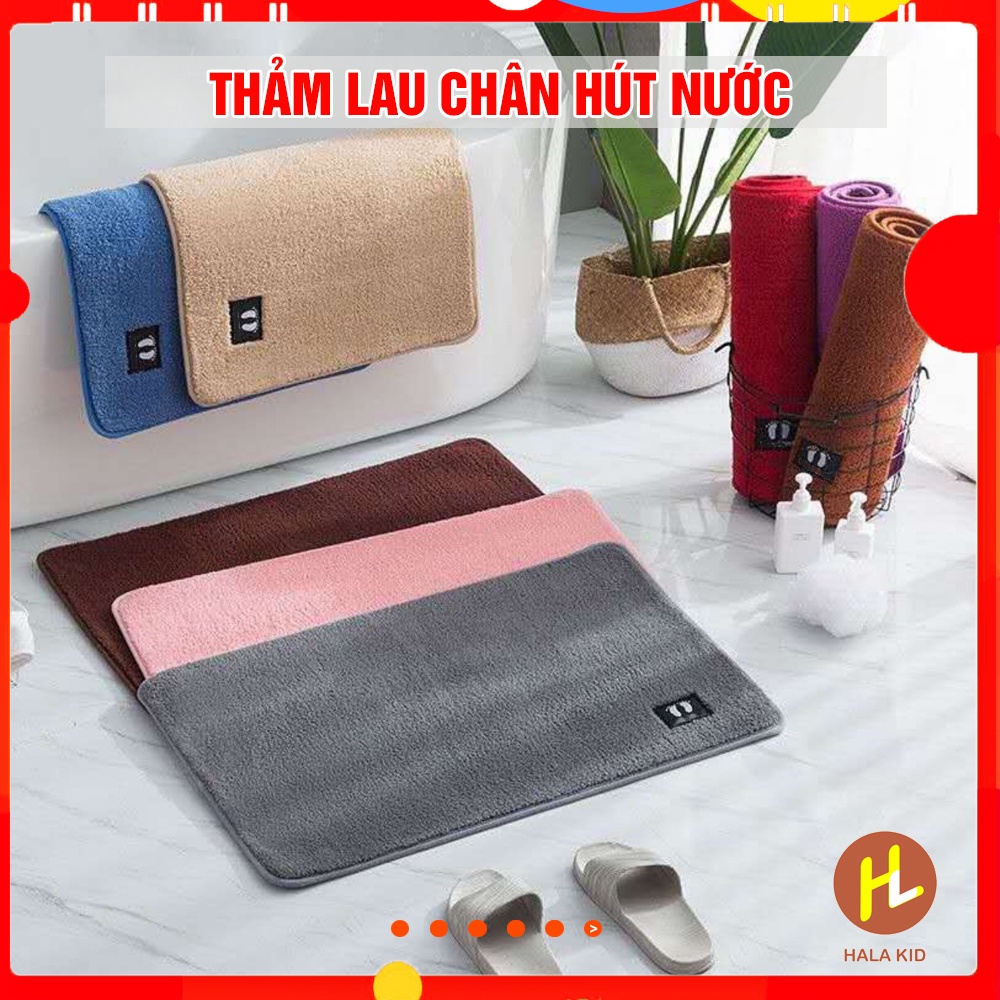 Thảm lau chân THẤM HÚT nước chống trơn, dày dặn, mềm mịn (60*40cm)