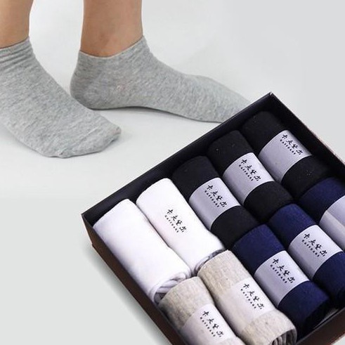 Tất nam cổ ngắn hộp 10 đôi