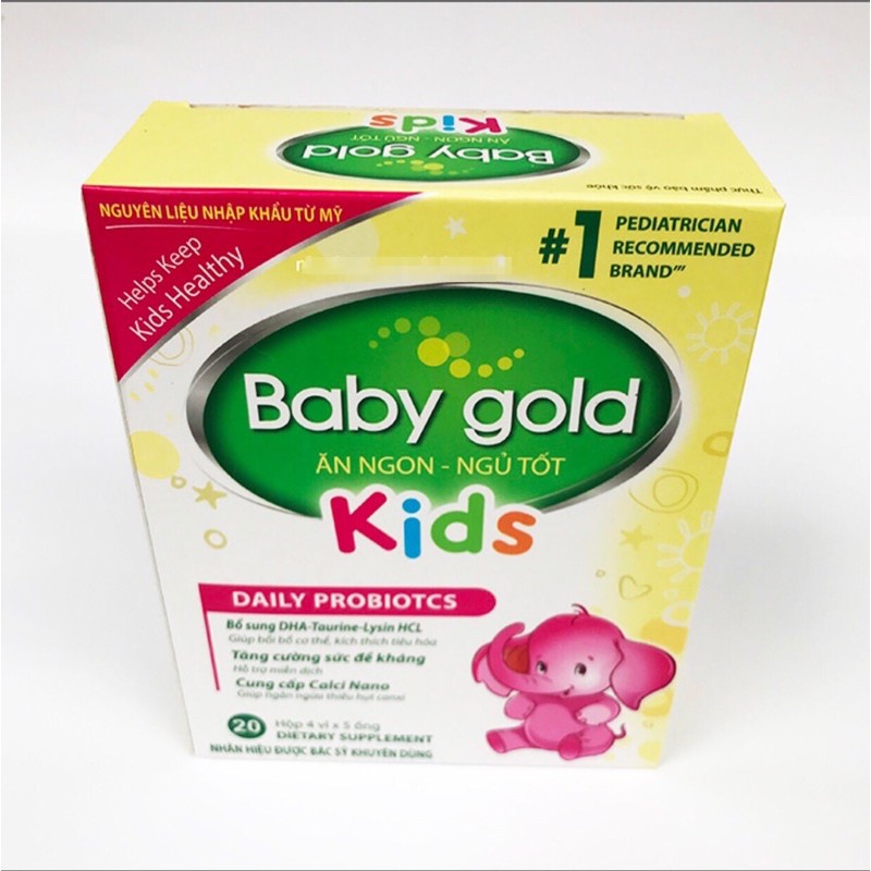 Baby gold kids giúp bé ăn ngon, bé kén ăn chậm lớn, tiêu hoá khoẻ trẻ ăn ngon