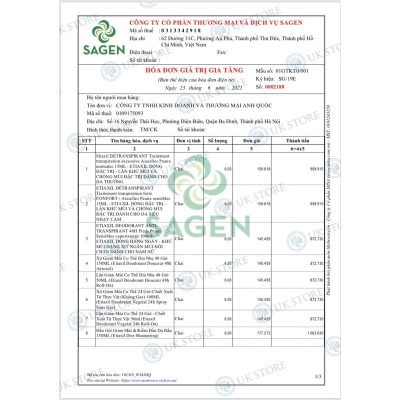 Lăn khử mùi Etiaxil