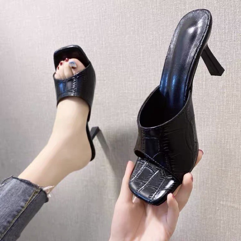 Guốc cao gót da rắn 7,5cm BIG SIZE 35-43