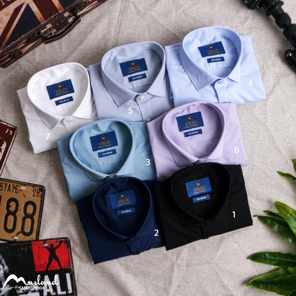 Aó sơ mi nam dài tay Musland ( Hàng chính hãng,Form áo Slimfit,vải tre siêu mát,thấm hút mồ hôi,hàng Vnxk)