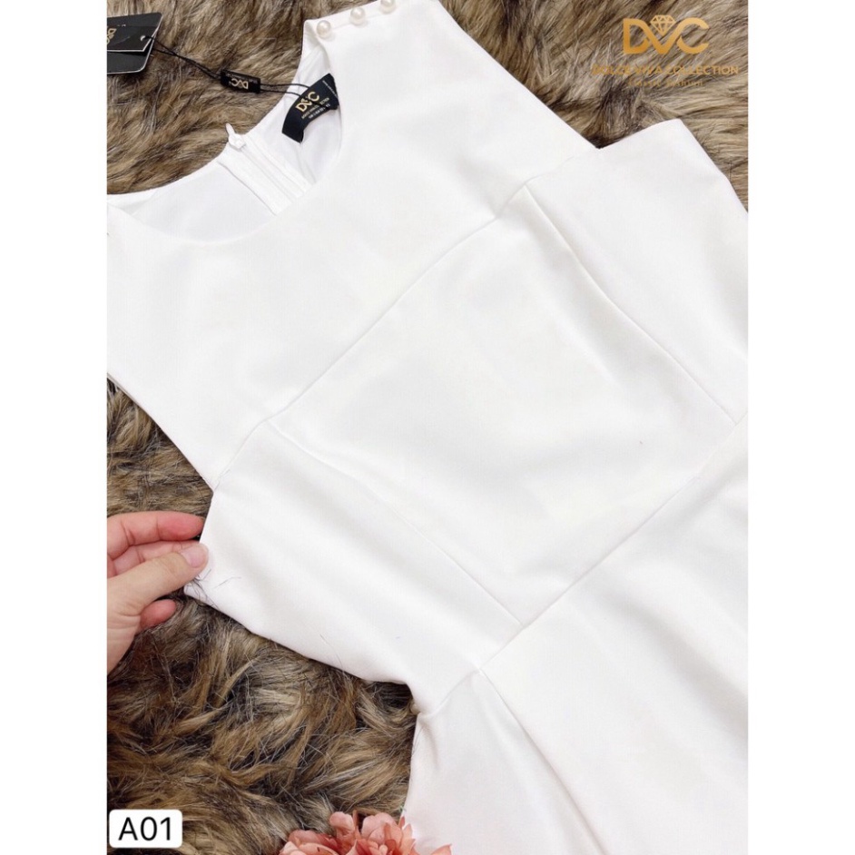 Áo peplum trắng đính ngọc A01  - DOLCE VIVA COLLECTION