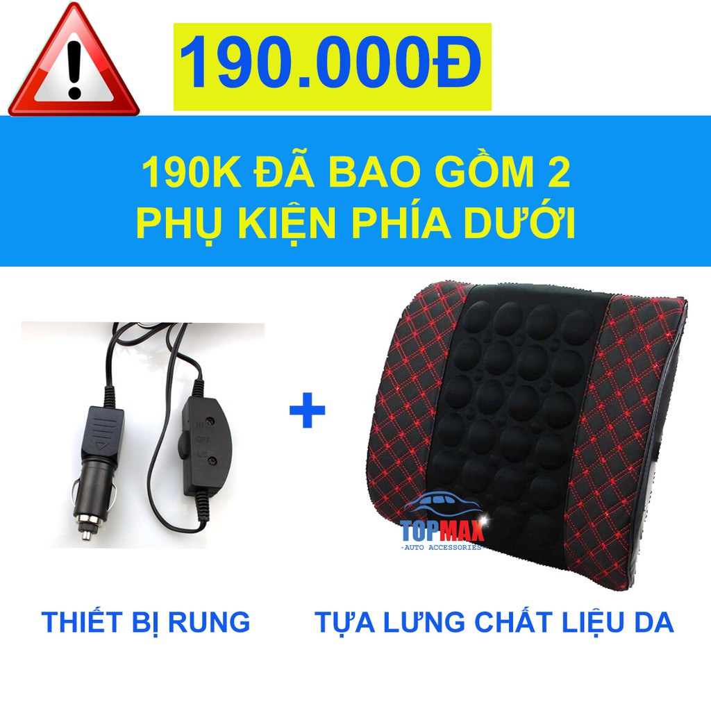 Gối tựa lưng massage trên xe ô tô , xe hơi ⚡BH 100 NGÀY⚡