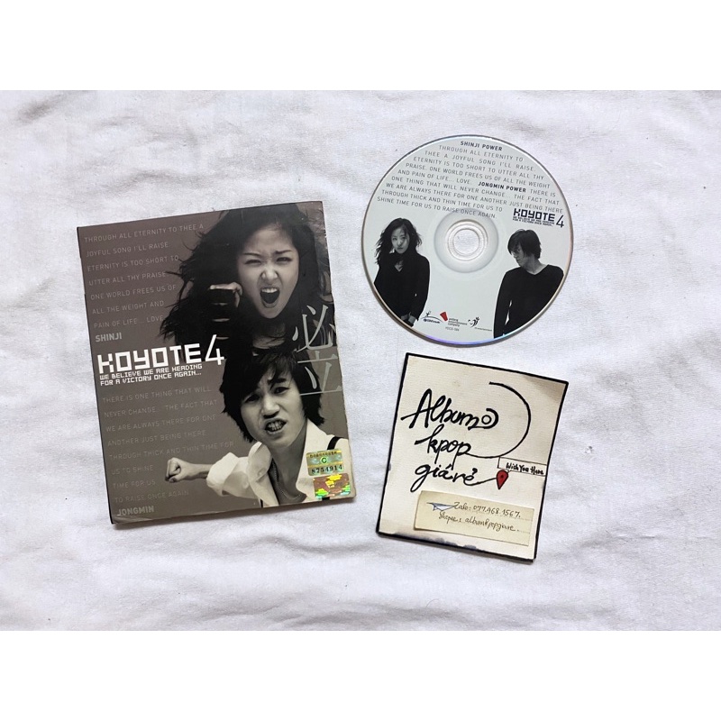 Koyote Jongmin Shinji album Koyote 4 đã khui seal, gồm CD và mini booklet như hình