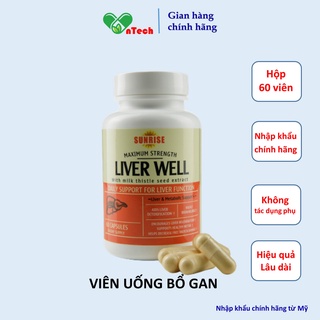 Bổ gan Snrise Toward Health LIVER WELL giúp hạ men gan bảo vệ tế bào gan