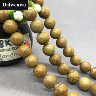 Chuỗi hạt gỗ tròn tự nhiên 4-12mm dùng làm đồ trang sức thủ công