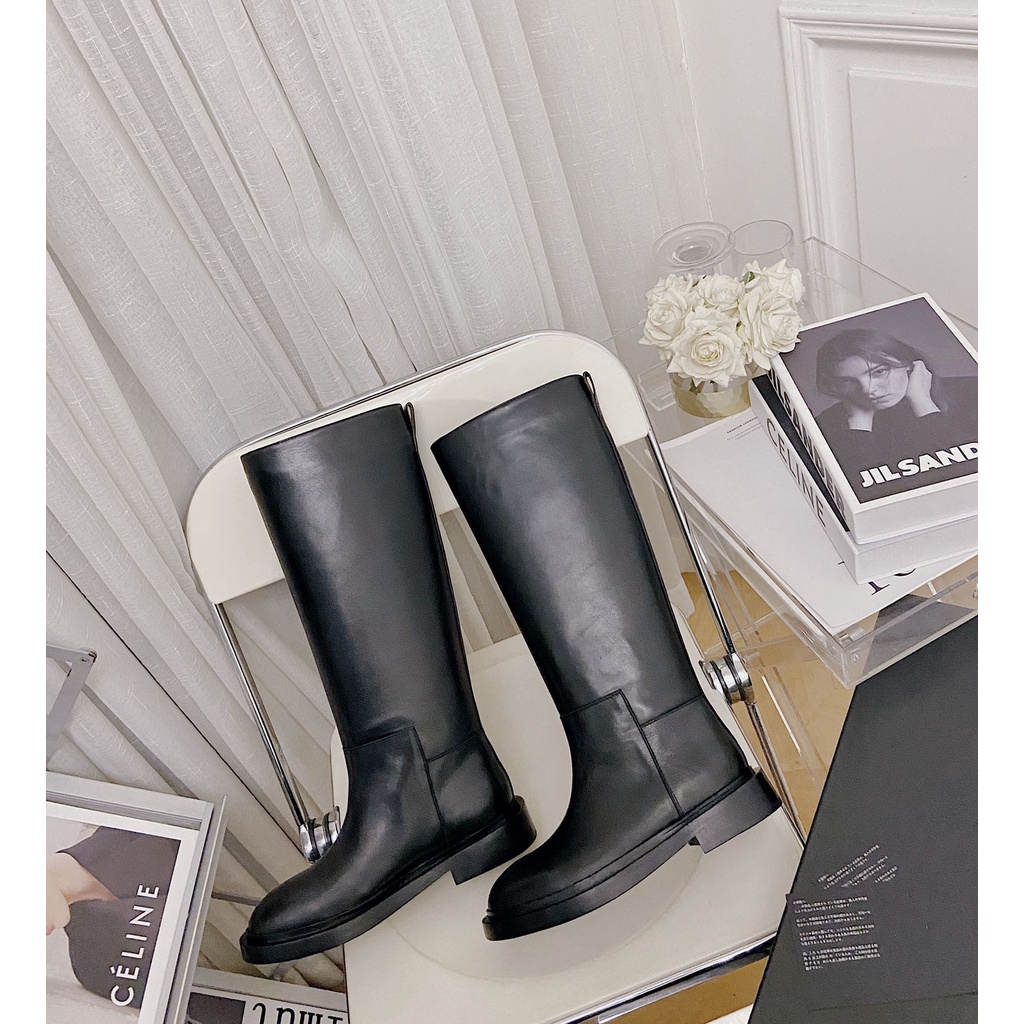 Boot nữ thời trang da thật cao cấp Jil Sander cá tính, trẻ trung