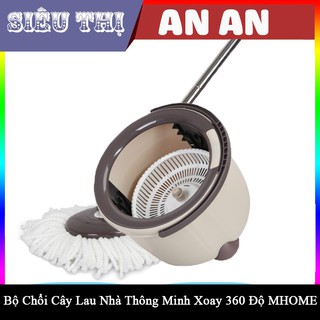 Bộ lau nhà Xoay Tay 360 độ Mini Ettom kèm 2 bông lau bảo hành 6 tháng