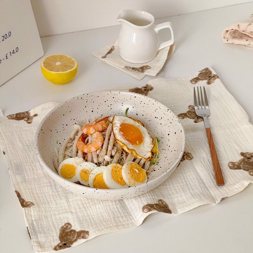 Bộ khăn trải bàn ăn đa năng, khăn trải bàn trang trí phòng bếp phong cách retro Hàn Quốc muslin - Warmin' Day