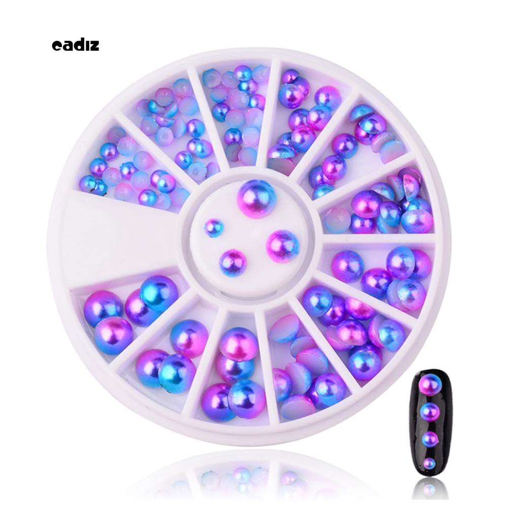 [Hàng mới về] Bộ ngọc trai trang trí móng tay thiết kế kiểu nửa hình cầu