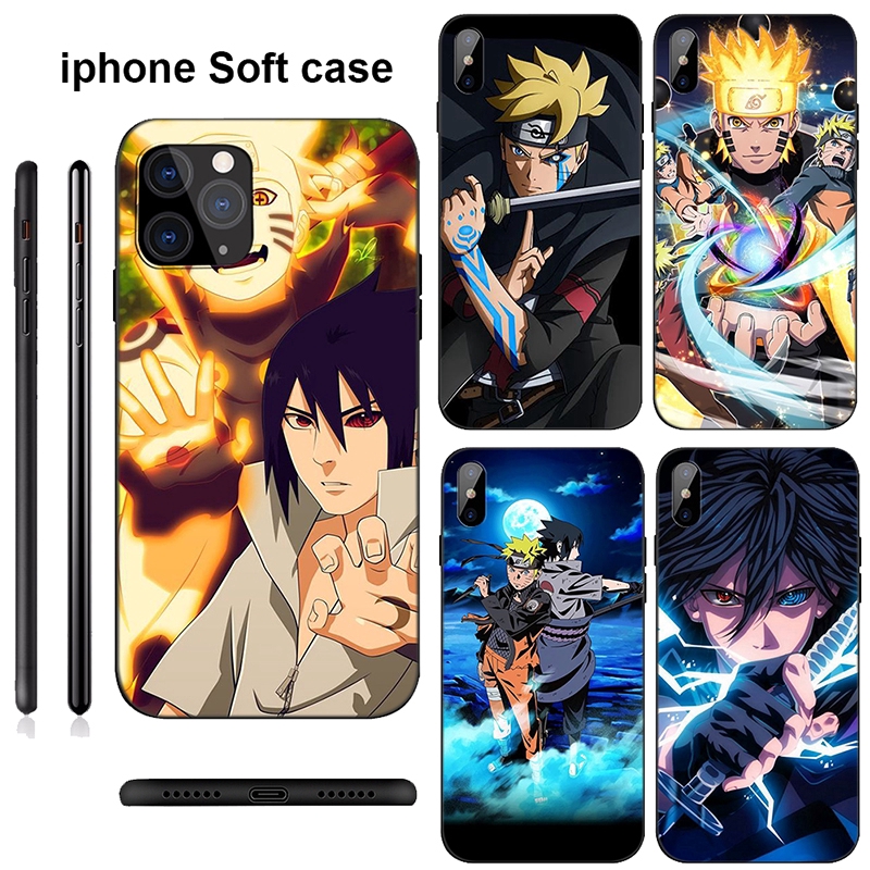 Ốp điện thoại LU66 in hình hoạt hình Naruto sasuke cho Iphone X XR Xs Max 6 6s 7 8 Plus 5 5s SE SE2 2020