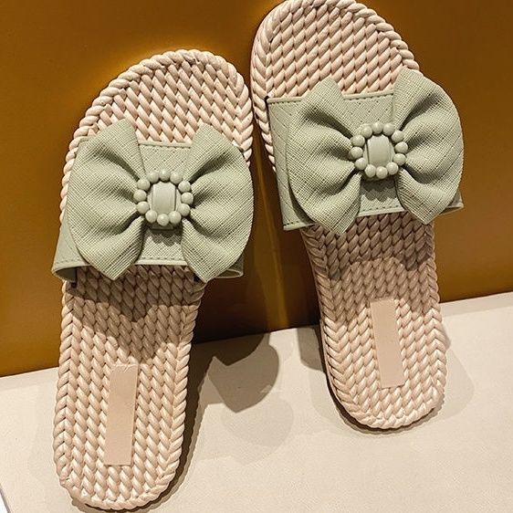 Dép Sandal Đính Nơ Siêu Nhẹ Chống Trượt Thời Trang Mùa Hè Cho Nữ