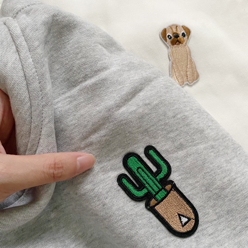 Áo nỉ bông logo thêu