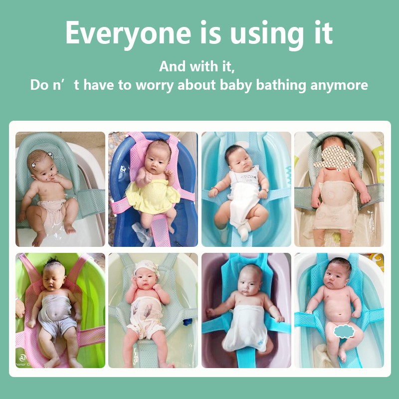 【Cod trên tay】 Net tắm cho bé có thể điều chỉnh bồn tắm chống trượt Net Sơ sinh trẻ em bồn tắm lưới lưới