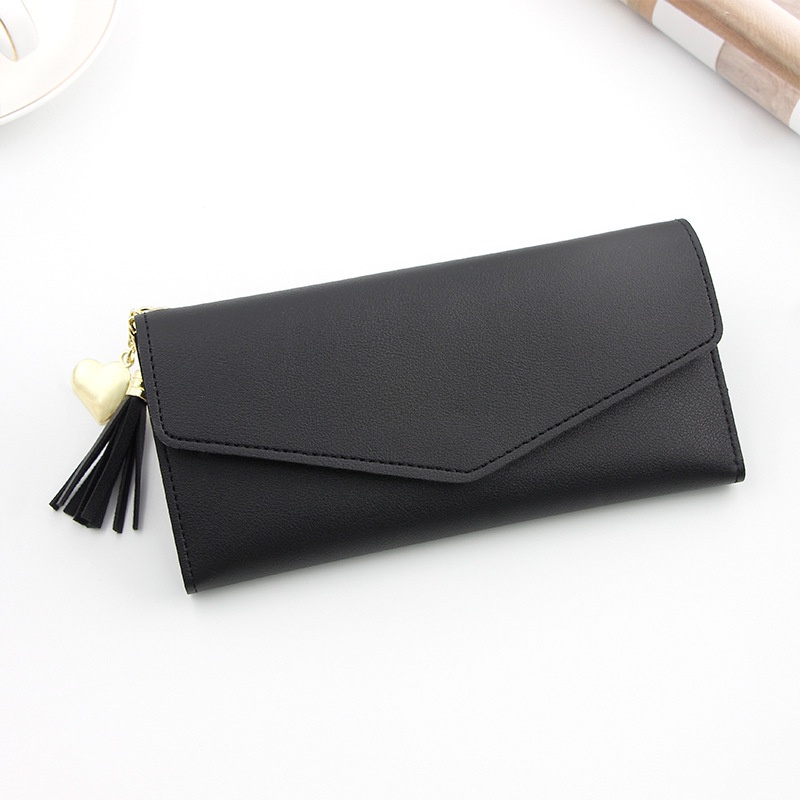 Ví Nữ Dài Đính Núm Tua Xinh Xắn Giá Đỡ