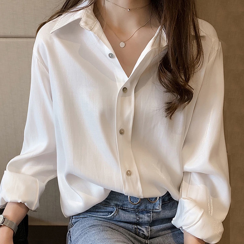 Áo Sơ Mi Dài Tay Dáng Rộng Thiết Kế Mới Thời Trang Mùa Xuân Dành Cho Nữ 2022