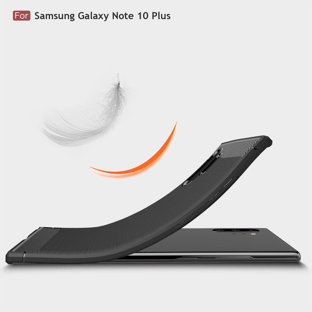 Ốp điện thoại sợi Carbon chống sốc dành cho Samsung Galaxy Note 10 Plus