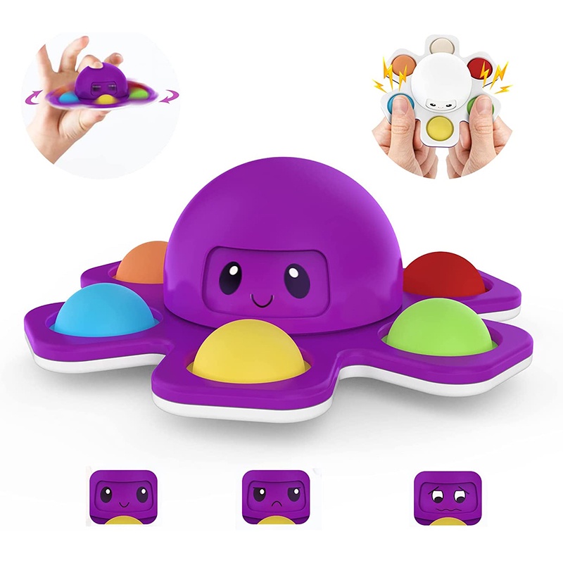 Con quay đồ chơi Fidget Spinner hình bạch tuộc giúp giảm stress