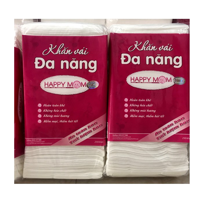 Khăn vải đa năng Happy Mom (loại túi)
