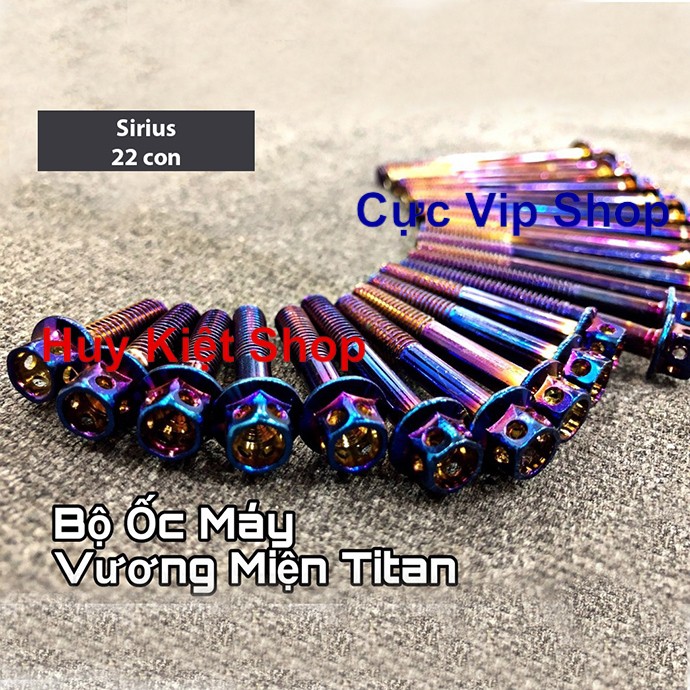 Sirius - Bộ Ốc Máy Vương Miện Titan Gắn FULL Lốc Máy Sirius