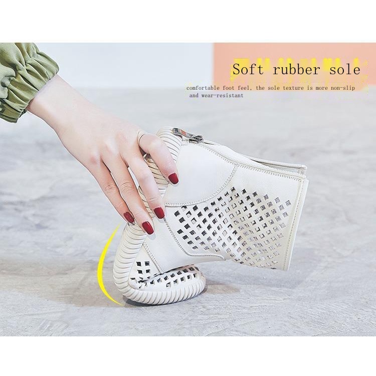 Giày Bốt Martin Anh Quốc Đế Bằng Thiết Kế Mới Mùa Hè 2021 Cho Nữ