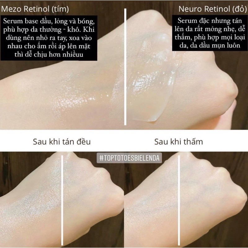 Serum Retinol Bielenda Neuro/ Mezo Skin Clinic trẻ hoá, làm da căng bóng, mờ thâm sẹo