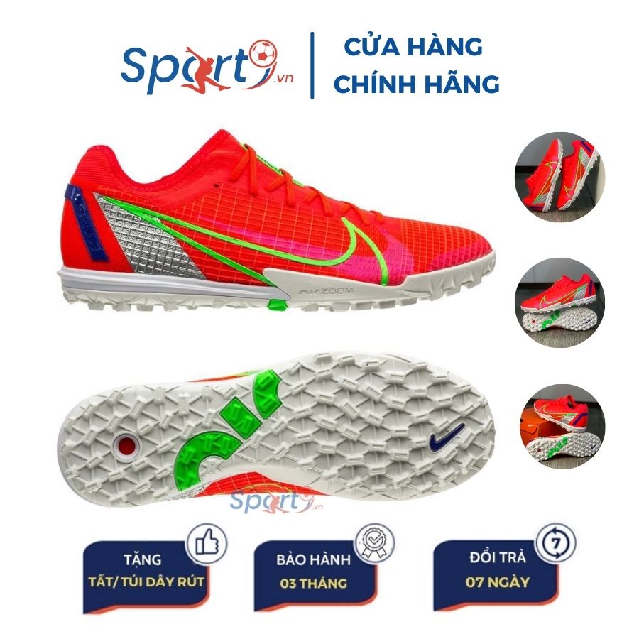 Giày đá bóng Nike Mercurial Zoom Vapor 14 Pro TF Spectrum - Màu Đỏ/Bạc - CV1001-600