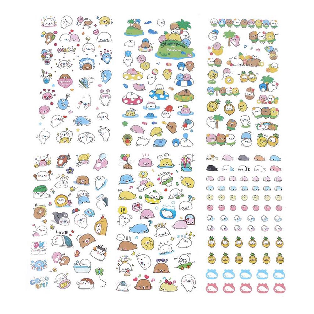 Bộ 6 Sticker Dán Trang Trí Hình Động Vật Ngộ Nghĩnh