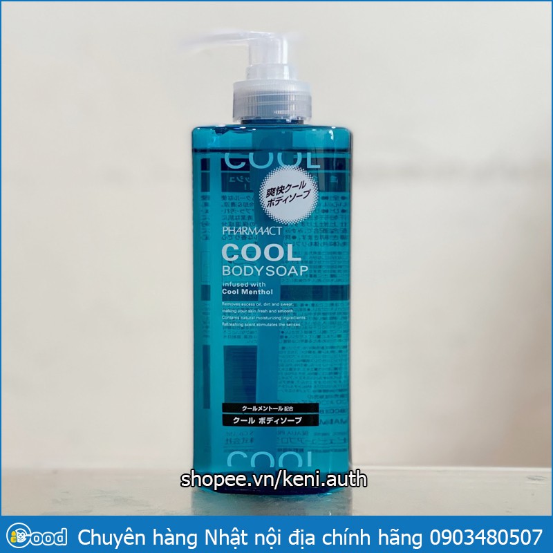 Sữa tắm cho nam Pharmaact Cool 600ml Nhật Bản