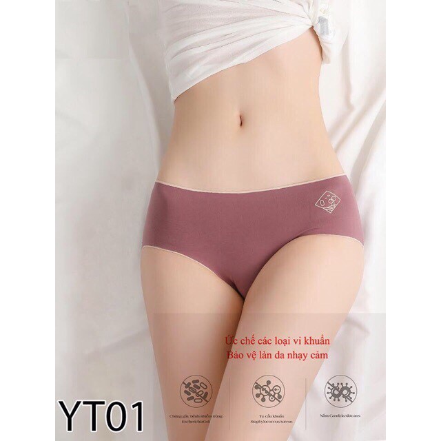 Set 5 Quần Lót Cotton Nâng Mông O2 y tế Kháng Khuẩn Không Đường May, Quần Chip Nữ Dễ Thương