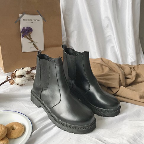 Boots cao cổ nữ Meimei T8.32 Giày bốt phong cách ulzzang kiểu dáng Chelsea boot chất liệu da PU | BigBuy360 - bigbuy360.vn