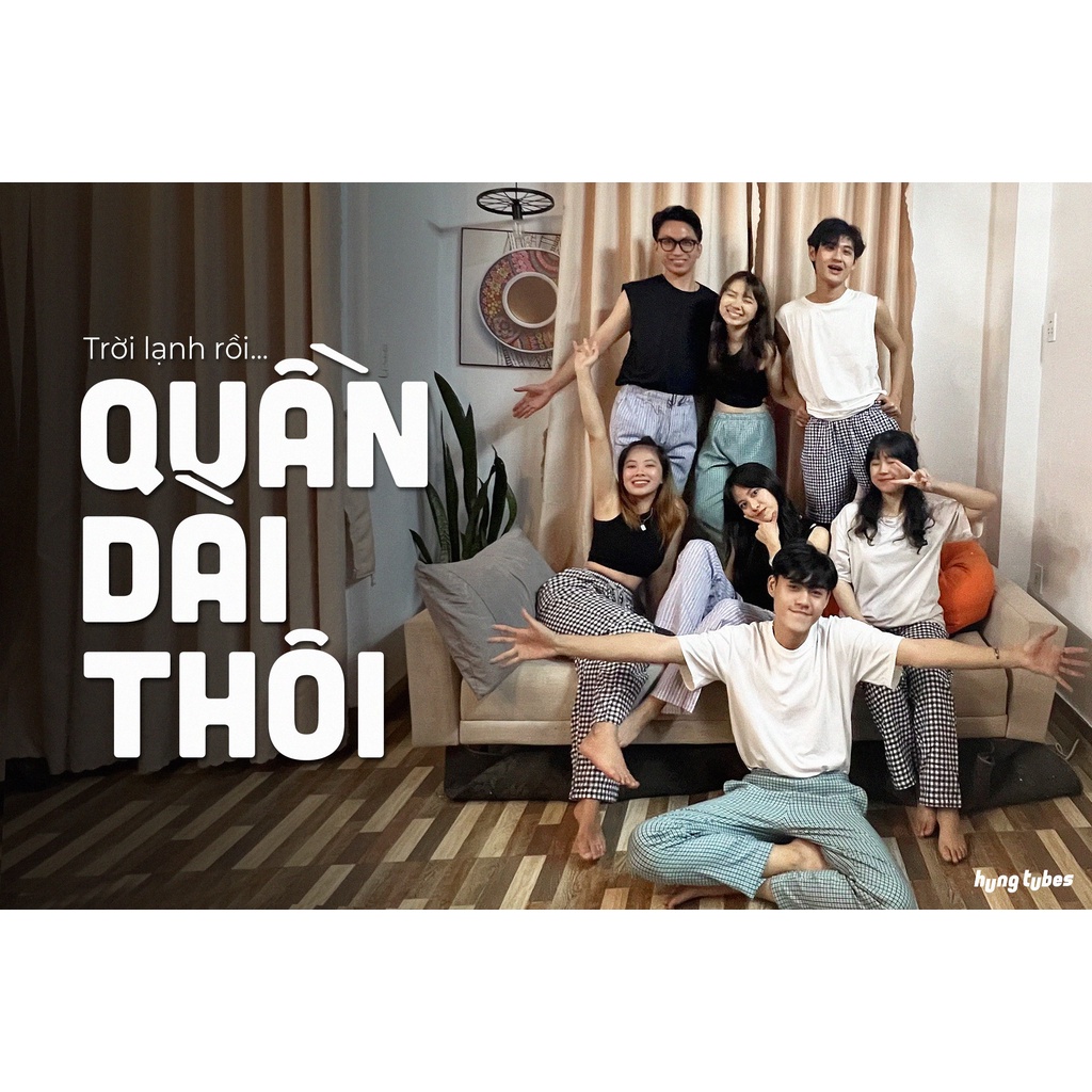 Quần dài caro/sọc chất vải êm mềm Hungtubes.