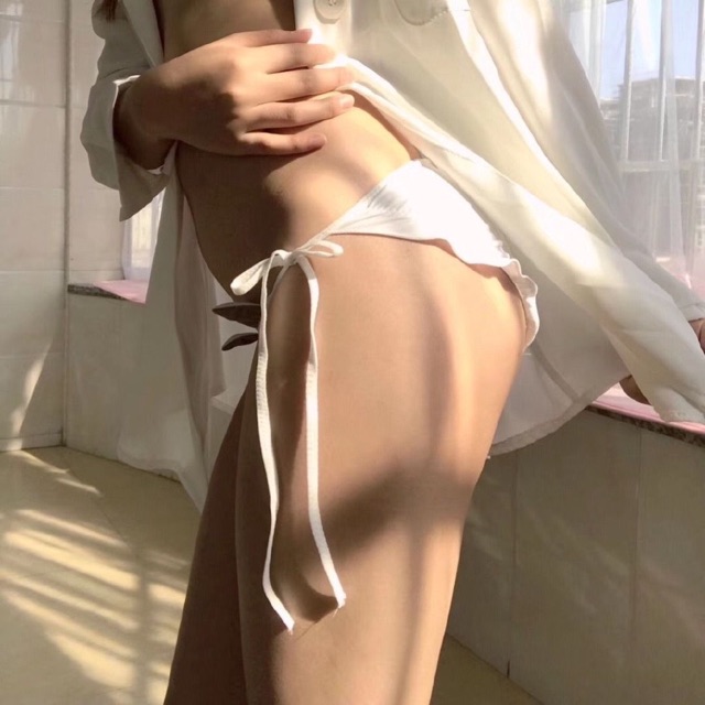 Quần lót lụa cột dây tai mèo dễ Thương