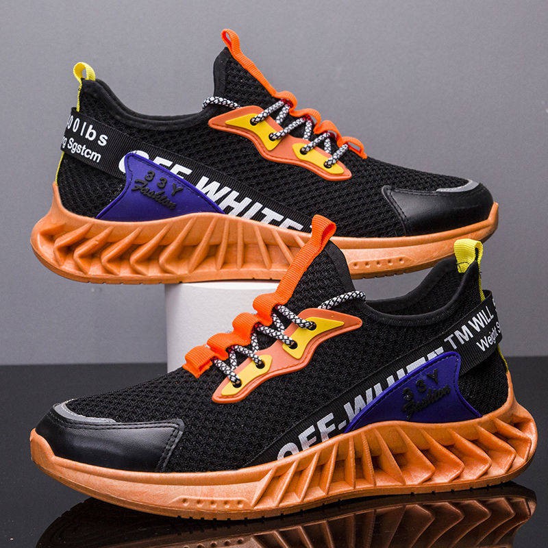 Blade Sneakers Summer New Flying Dệt Birds Teen Shock Ưu đãi Chạy Side Fitness Du lịch Giày lớn