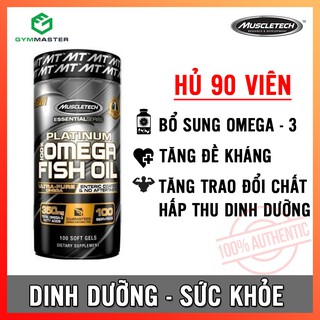 Viên dầu cá bổ sung dưỡng chất sức khoẻ Platinum Fish Oil MuscleTech - Hàng phân phối chính hãng 100%